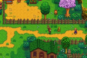 Stardew Valley: the player heading towards Marnie outside her farm.