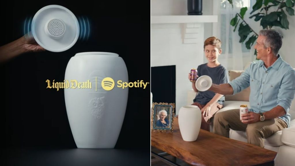Spotify & Liquid Death’s New Urn Plays Your Favorite Mixtape in Afterlife