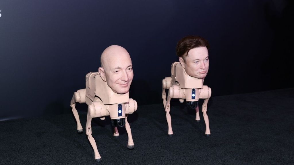 Robot Dogs With Elon Musk & Jeff Bezos Heads Spark Buzz on Internet