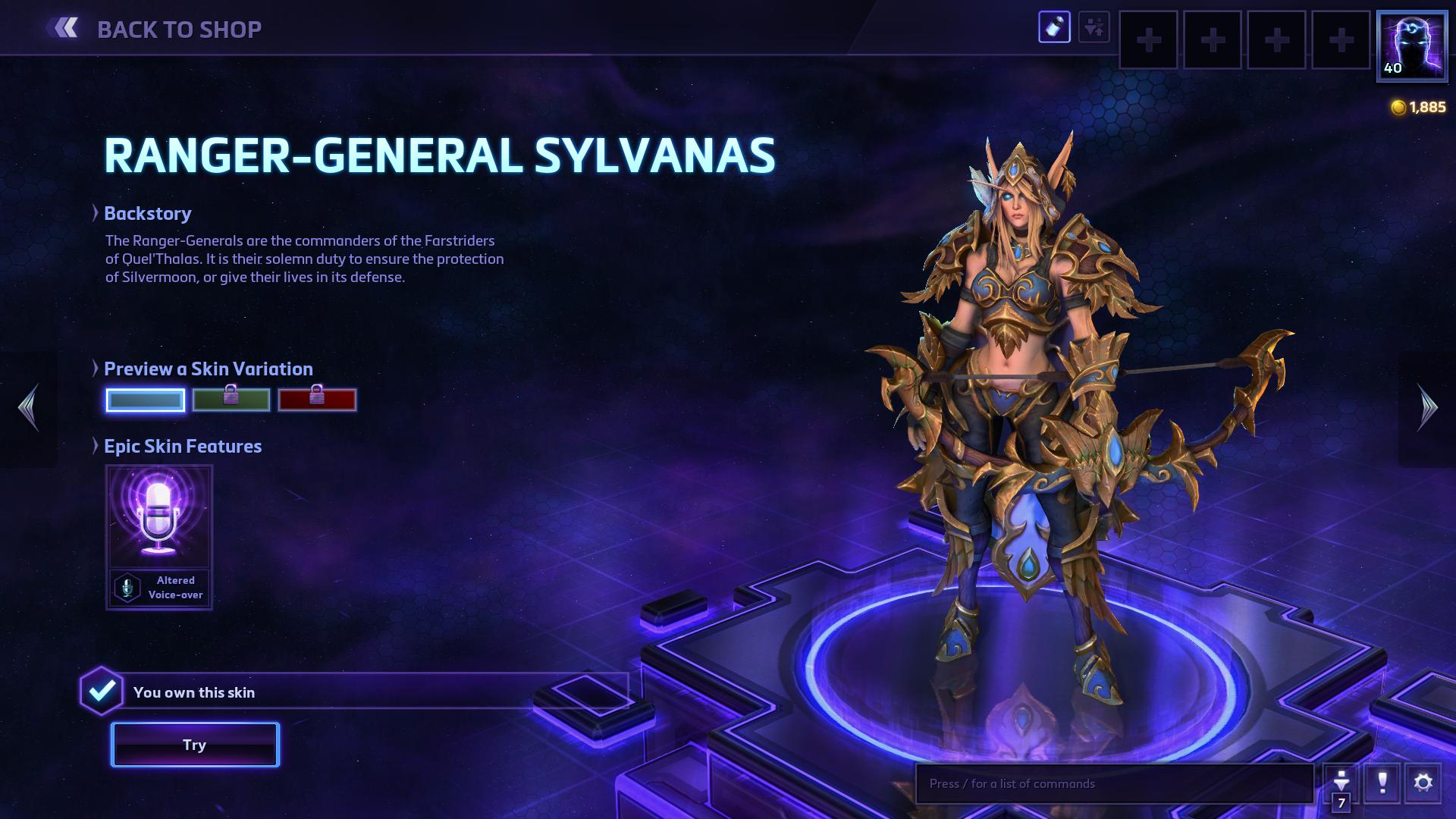 Best: Ranger-General Sylvanas