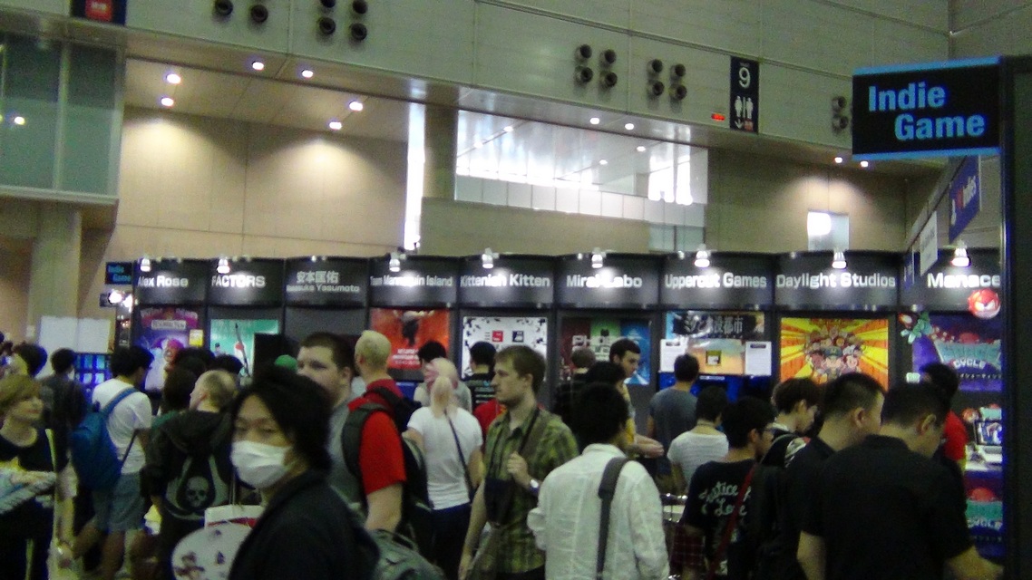 The Indie game area at TGS