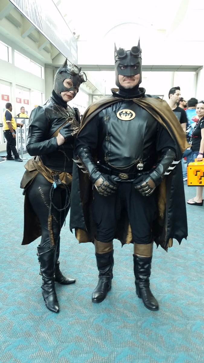 Retro Batman and Batgirl