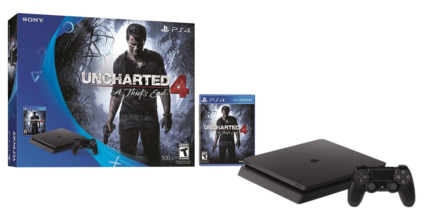 PS4 Slim 500GB with Uncharted 4