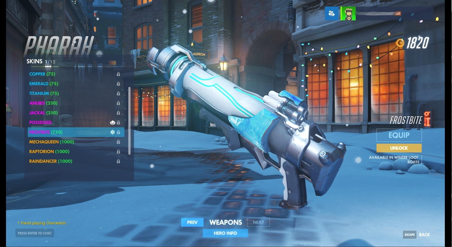 Pharah (Frostbite) Weapon