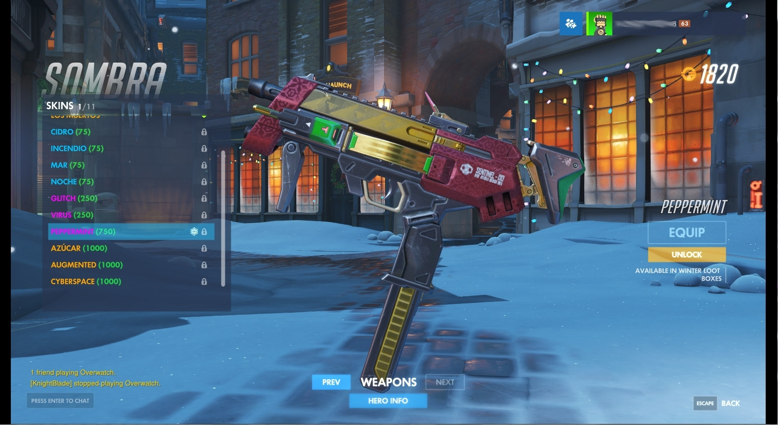 Sombra (Peppermint) Weapon
