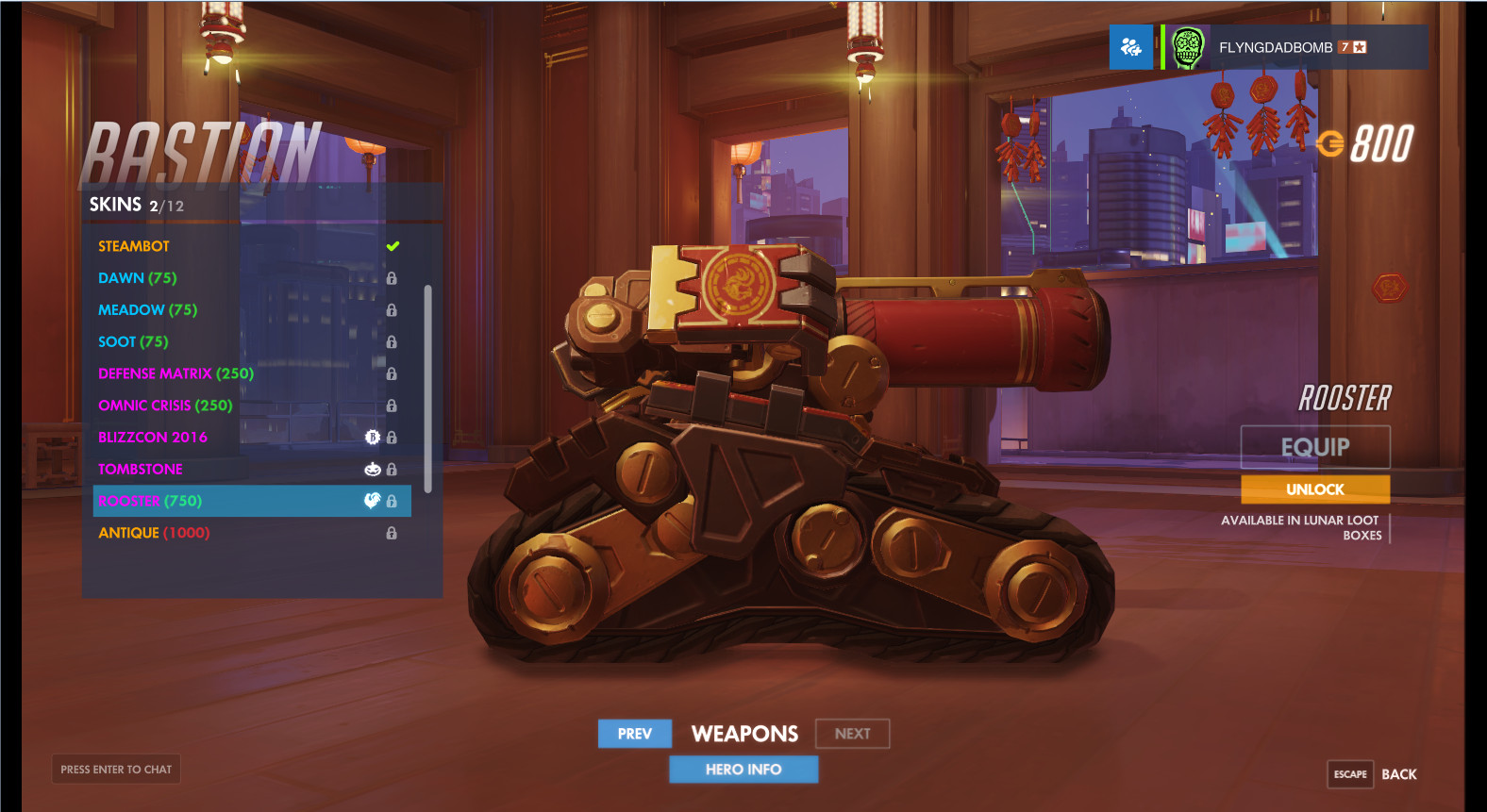 Rooster Tank (Bastion)