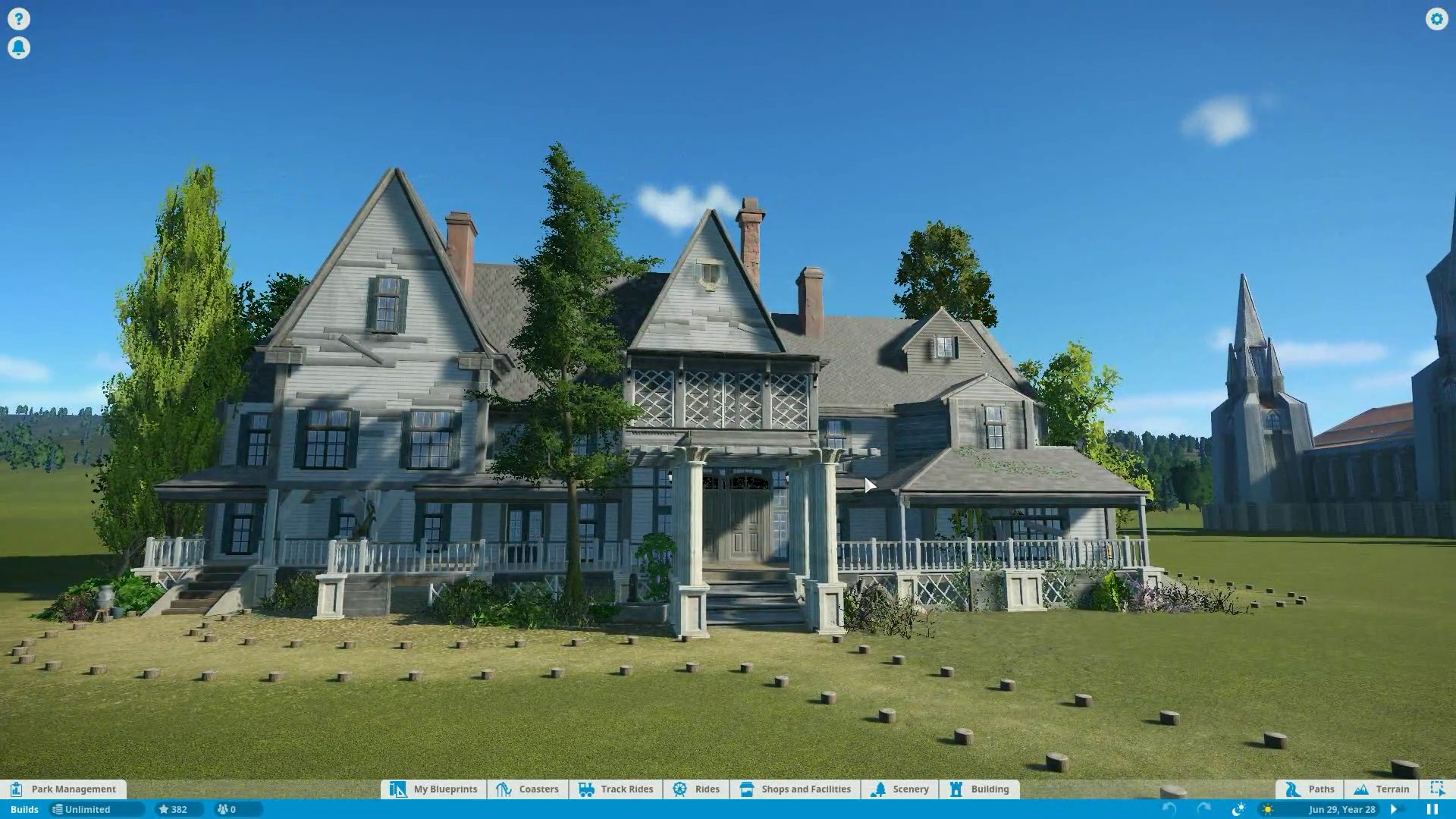 Planet Coaster Baker Family Mansion Comparison Photos #4