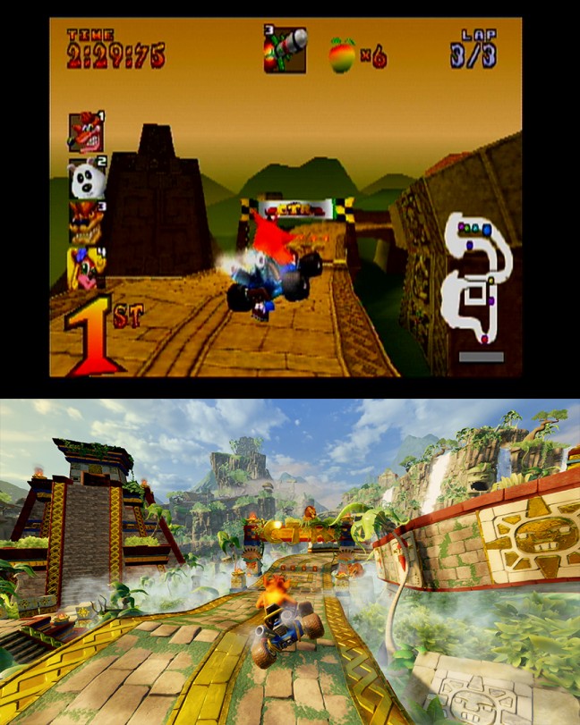 Crash Team Racing Nitro Fueled Reveal Before and After 1
