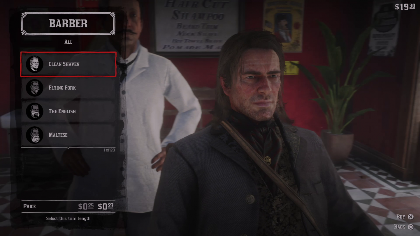 Red Dead Redemption 2 Facial Hair Clean Shaven