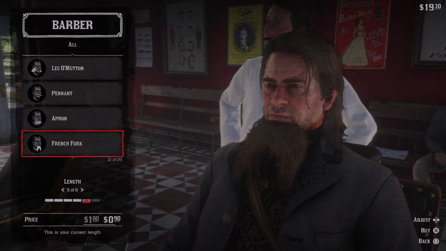 Red Dead Redemption 2 Facial Hair French Fork