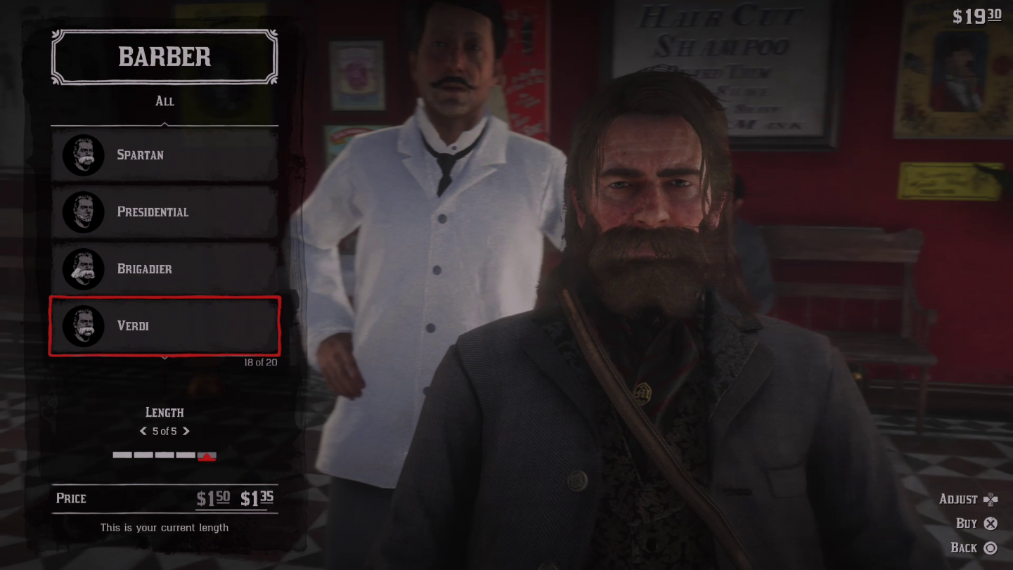 Red Dead Redemption 2 Facial Hair Verdi