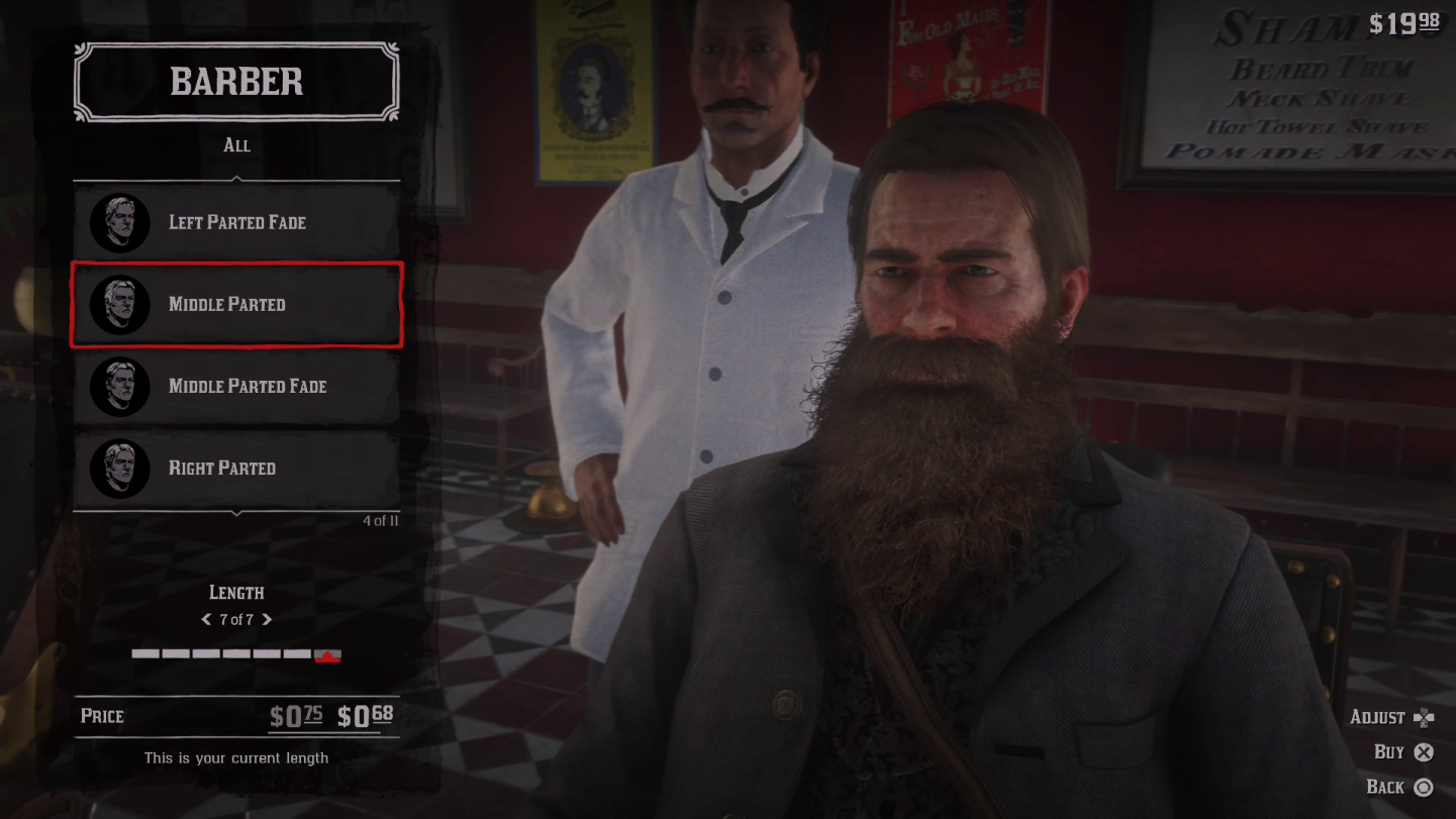 Red Dead Redemption 2 Hairstyle Middle Parted