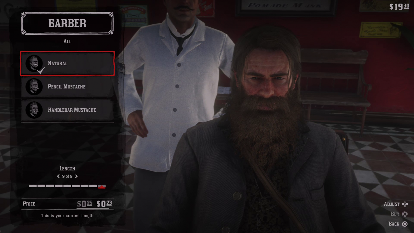 Red Dead Redemption 2 Mustache Natural